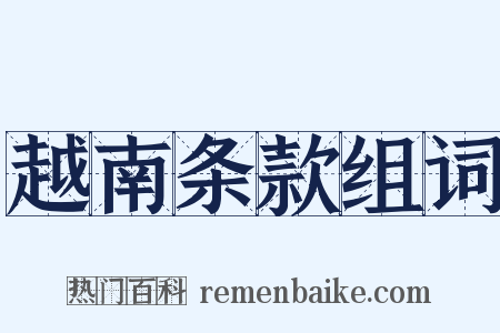 越南条款组词是什么意思的图片